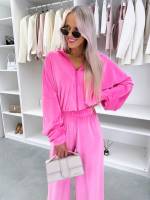 Фуксии Велюровый спортивный костюм из двух предметов