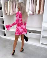 Czarny Wzorzysta Sukienka Bodycon