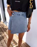 Grey Denim Skort