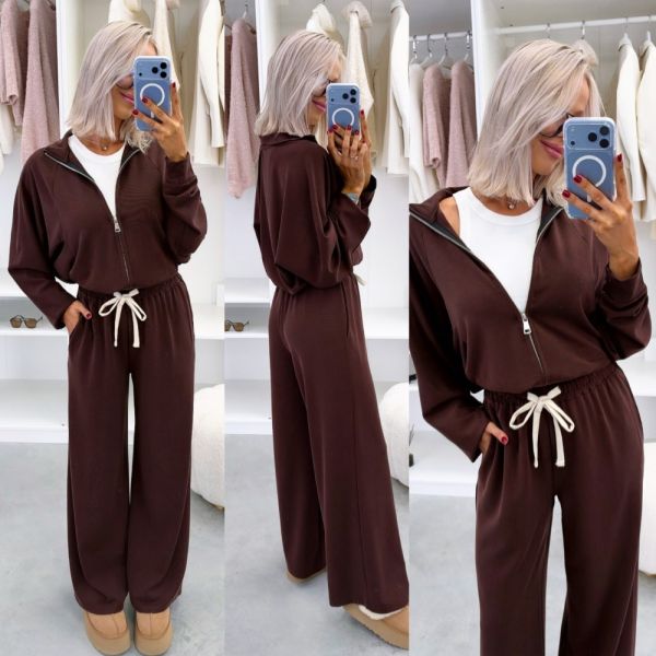 Brown Comfortable Two-piece Set