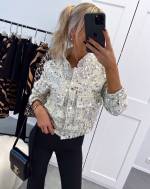 Beige Sequin Jacket