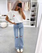 Żółty T-shirt O Kroju Oversize