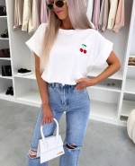 Żółty T-shirt O Kroju Oversize