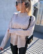 Gaiši Bēša Soft Sweater With Slit