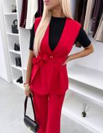 Dzeltens Veste Ar Sasienamu Priekšpusi