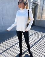 Grey Soft Sweater With Slit