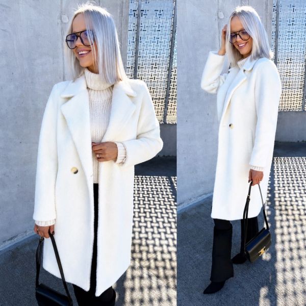 Light Beige Soft Alpaca Coat