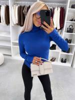 Beige High Neck Soft Sweater