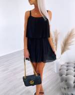 Бирюзовый Комбинезон со складками