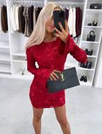 Kollane Mustriga Bodycon Kleit