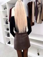 Brūns Ādas Svārki