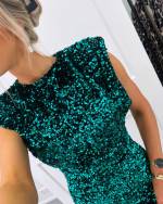 Green Pehmete Litritega Bodycon Kleit