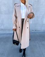 Beige Oversized Trench Coat