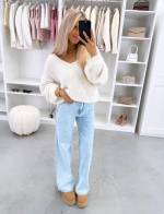 Gaiši Bēša Maigs Adījuma Džemperis