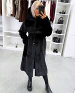 Tumši Violets Grezns Ziemas Mētelis Ar Kapuci