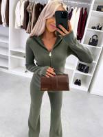 Brūns Elastīgs Un Maigs Divdaļīgs Komplekts