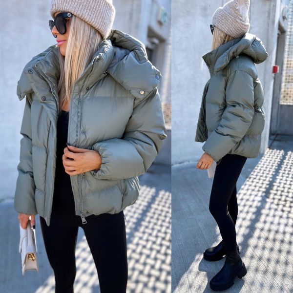 Olive Green Oversized Longer Back Jacket