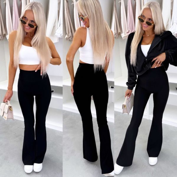 Czarny Modelujące Legginsy Do Kostek