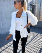 Beige Soft Buttoned Sweater