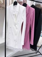 Sārts Pieguļoša žaketes Stila Kleita