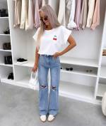 Żółty T-shirt O Kroju Oversize