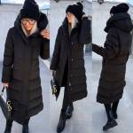 Taupe Garāka Silta Ziemas Parka Ar Kapuci