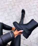 Бежевый Классические удобные сапоги со шнурками