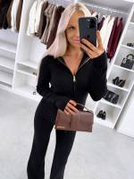 Brūns Elastīgs Un Maigs Divdaļīgs Komplekts