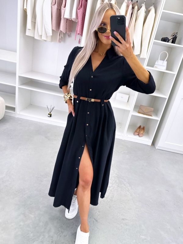 Black Belted Dress