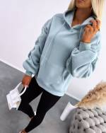 Beige Warm Oversized Hoodie