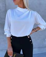 Black Blouse With Gold Buttons