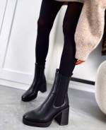 Black Block-heeled Comfortable Boots