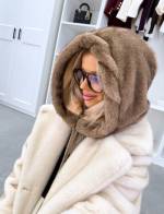 Taupe Kaelusega Müts