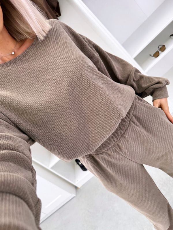 Taupe Two-piece Lounge Set