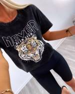 Fuchsia Tiger Oversized T-shirt