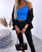 Красный Топ  из эластичного кружева