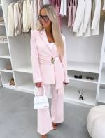 Roosa Kuldse Detailiga Seotav Pintsak