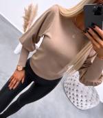 Beige Loose-sleeved Sweater