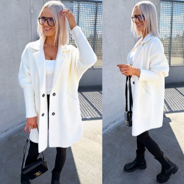 Light Beige Soft And Cozy Alpaca Jacket