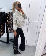 Beige Sequin Jacket