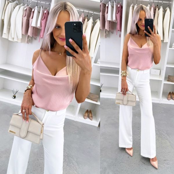 Light Pink Silky Top