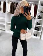 Beige High Neck Soft Sweater