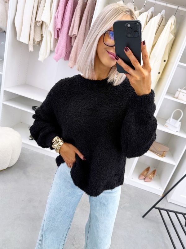 Black Soft Long-sleeved Jumper
