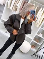 Коричневый Свитшот Oversize на молнии