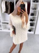 Черный Платье из мягкой ткани с драпировкой и пайетками