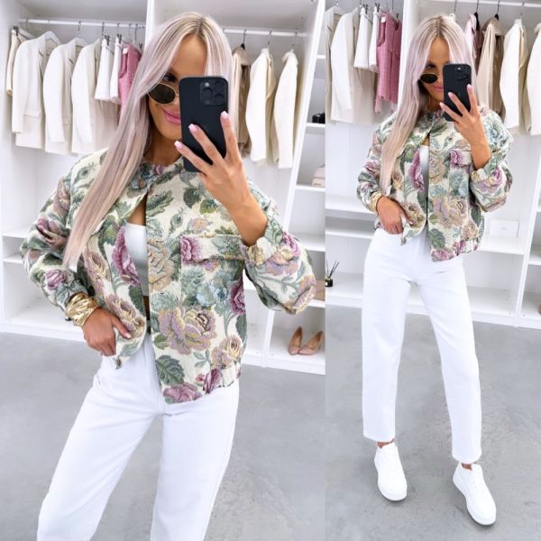 Beige Floral Jacket
