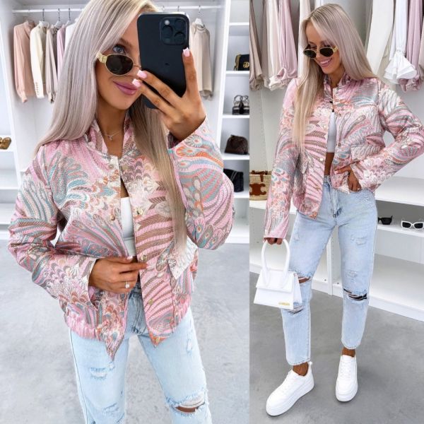Pink Snap-button Jacket