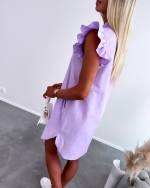 Violetinė Laisvalaikio Suknelė Su Kišenėmis