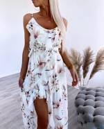 Черный Платье длиной три четверти с цветочным принтом