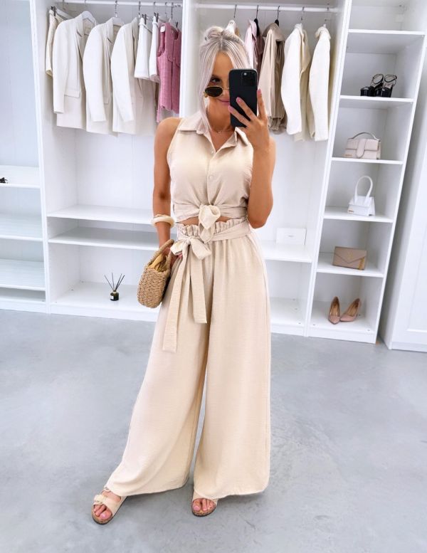Beige Two-piece Set